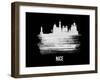 Nice Skyline Brush Stroke - White-NaxArt-Framed Art Print