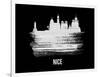 Nice Skyline Brush Stroke - White-NaxArt-Framed Art Print