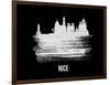 Nice Skyline Brush Stroke - White-NaxArt-Framed Art Print