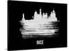 Nice Skyline Brush Stroke - White-NaxArt-Stretched Canvas