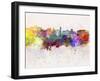 Nice Skyline in Watercolor Background-paulrommer-Framed Art Print