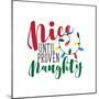 Nice until Proven Naughty- Fuuny Christmas Phrase.-Regina Tolgyesi-Mounted Photographic Print