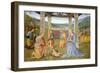 Niche with Annunciation, Christ in Glory and Nativity-Pietro Perugino-Framed Giclee Print