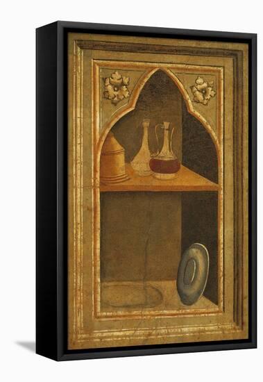 Niche with Paten, Pyx and Ampullae-Hermann Corrodi-Framed Stretched Canvas