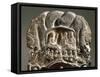 Niches Showing Buddha Surmounted by Six Dragons-null-Framed Stretched Canvas