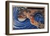 Nichiren Calms a Storm in Kakuda-Kuniyoshi Utagawa-Framed Art Print