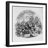 Nicholas Astonishes Mr. Squeers and Family, Illustration from `Nicholas Nickleby'-Hablot Knight Browne-Framed Giclee Print