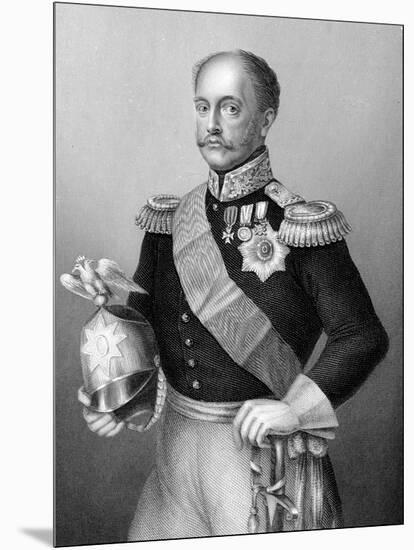 Nicholas I, Tsar of Russia in Military Uniform, C1860-null-Mounted Giclee Print