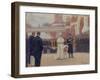 Nicholas II Receiving Rural District Elders in the Yard of Petrovsky Palace in Moscow, 1897-Ilya Yefimovich Repin-Framed Giclee Print