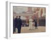 Nicholas II Receiving Rural District Elders in the Yard of Petrovsky Palace in Moscow, 1897-Ilya Yefimovich Repin-Framed Giclee Print