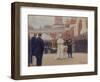 Nicholas II Receiving Rural District Elders in the Yard of Petrovsky Palace in Moscow, 1897-Ilya Yefimovich Repin-Framed Giclee Print