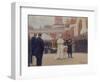 Nicholas II Receiving Rural District Elders in the Yard of Petrovsky Palace in Moscow, 1897-Ilya Yefimovich Repin-Framed Giclee Print