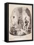 Nicholas Instructs Smike in Art of Acting-Hablot Knight Browne-Framed Stretched Canvas
