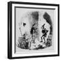 Nicholas Instructs Smike in the Art of Acting, Illustration from `Nicholas Nickleby'-Hablot Knight Browne-Framed Giclee Print