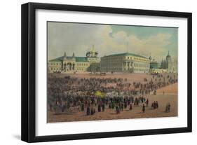 Nicholas Palace in the Moscow Kremlin (From a Panoramic View of Moscow in 10 Part), Ca 1848-Philippe Benoist-Framed Giclee Print