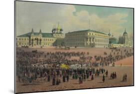 Nicholas Palace in the Moscow Kremlin (From a Panoramic View of Moscow in 10 Part), Ca 1848-Philippe Benoist-Mounted Giclee Print