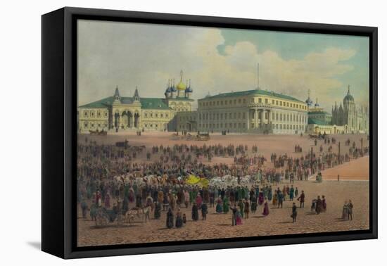 Nicholas Palace in the Moscow Kremlin (From a Panoramic View of Moscow in 10 Part), Ca 1848-Philippe Benoist-Framed Stretched Canvas