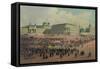 Nicholas Palace in the Moscow Kremlin (From a Panoramic View of Moscow in 10 Part), Ca 1848-Philippe Benoist-Framed Stretched Canvas