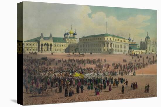 Nicholas Palace in the Moscow Kremlin (From a Panoramic View of Moscow in 10 Part), Ca 1848-Philippe Benoist-Stretched Canvas