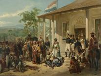The Arrest of Diepo Negoro by Lieutenant-General Baron De Kock, c.1830-35-Nicholas Pieneman-Framed Giclee Print