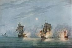 H.M.S. 'Lively' Capturing the Spanish Frigate 'Clara' Off Cape St. Mary, C.1806-Nicholas Pocock-Framed Giclee Print