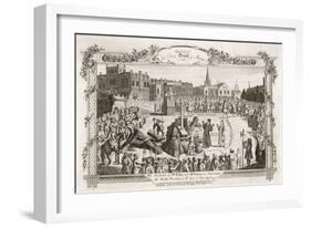 Nicholas Ridley Bishop of London and Hugh Latimer Bishop of Worcester Burnt by Catholics at Oxford-null-Framed Art Print