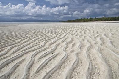 Ripples in sand, inter-tidal sands on coast, Palawan Island, Philippines