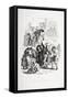 Nicholas Starts for Yorkshire, Illustration from 'Nicholas Nickleby' by Charles Dickens (1812-70)…-Hablot Knight Browne-Framed Stretched Canvas