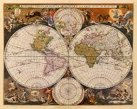 New World Map, 17th Century-Visscher-Art Print