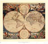 New World Map, 17th Century-Nicholas Visscher-Giclee Print