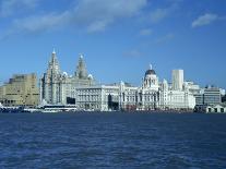 Liverpool Skyline across the Mersey River, England, United Kingdom, Europe-Nicholson Christopher-Framed Photographic Print