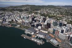 Aerial View of Wellington City Centre and Queens Wharf-Nick-Photographic Print