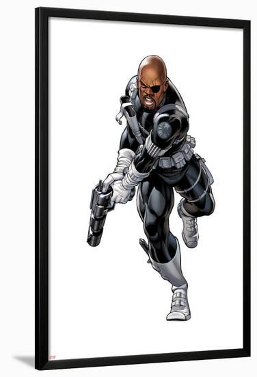Nick Fury with a Gun-null-Lamina Framed Poster