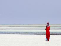 Tanzania, Zanzibar, Unguja, Pongwe, a Lady Looks Out to Sea-Nick Ledger-Mounted Photographic Print