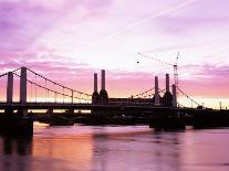 Dawn Over Battersea Power Station and Chelsea Bridge, London, England, United Kingdom-Nick Wood-Photographic Print