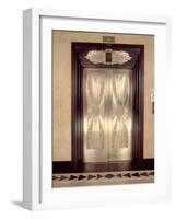 Nickel Metalwork Art Deco Elevator Doors, Two North Riverside Plaza, 400 West Madison Street-null-Framed Photographic Print