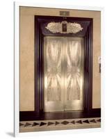 Nickel Metalwork Art Deco Elevator Doors, Two North Riverside Plaza, 400 West Madison Street-null-Framed Photographic Print