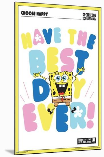 Nickelodeon Spongebob - Choose Happy-Trends International-Mounted Poster