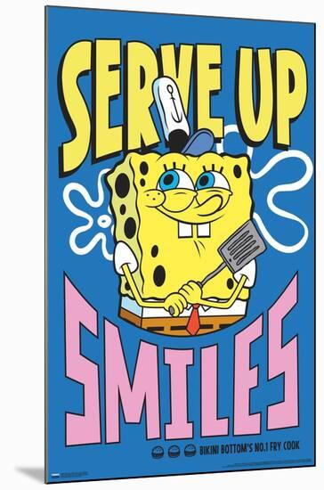 Nickelodeon Spongebob - Serve Up Smiles-Trends International-Mounted Poster