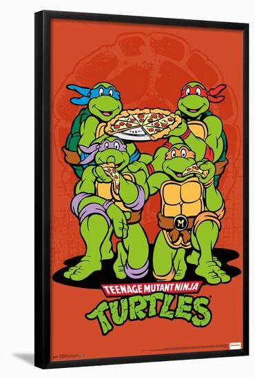 Nickelodeon Teenage Mutant Ninja Turtles - Pizza-Trends International-Framed Poster