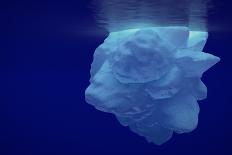 Beautiful Shot of Sea Ice from under the Surface of the Ocean out in the Deep Blue Sea with Beautif-Nickped-Mounted Photographic Print