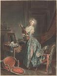 A Woman Playing the Guitar, 1788-9, engraved by Jean-François Janinet-Niclas II Lafrensen-Mounted Giclee Print