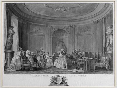 The Assembly at the Concert, Engraved by Francois Nicolas Barthelemy Dequevauviller (1745-1807)