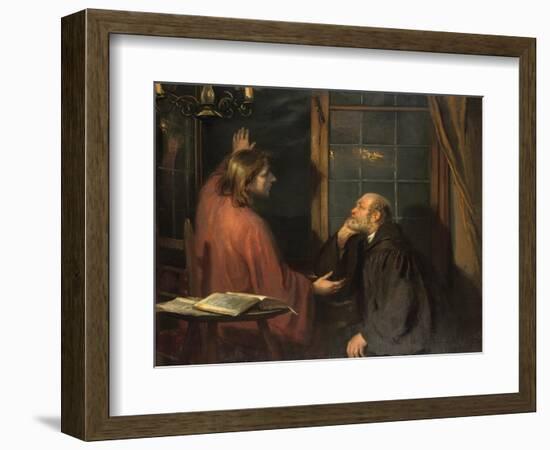 Nicodemus and Christ-Fritz von Uhde-Framed Giclee Print