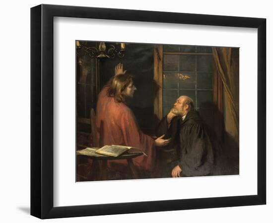 Nicodemus and Christ-Fritz von Uhde-Framed Giclee Print