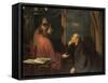 Nicodemus and Christ-Fritz von Uhde-Framed Stretched Canvas