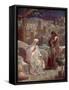 Nicodemus visits Jesus to hear his teachings - Bible-William Brassey Hole-Framed Stretched Canvas