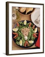 Nicoise Salad and Rolls Ready to Be Served-Gary Conner-Framed Photographic Print