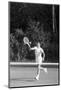 Nicola Pietrangeli Practises a Forehand Volley-null-Mounted Photographic Print