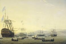 Anglo-Dutch Fleet in the Bay of Algiers-Nicolaas Baur-Framed Art Print